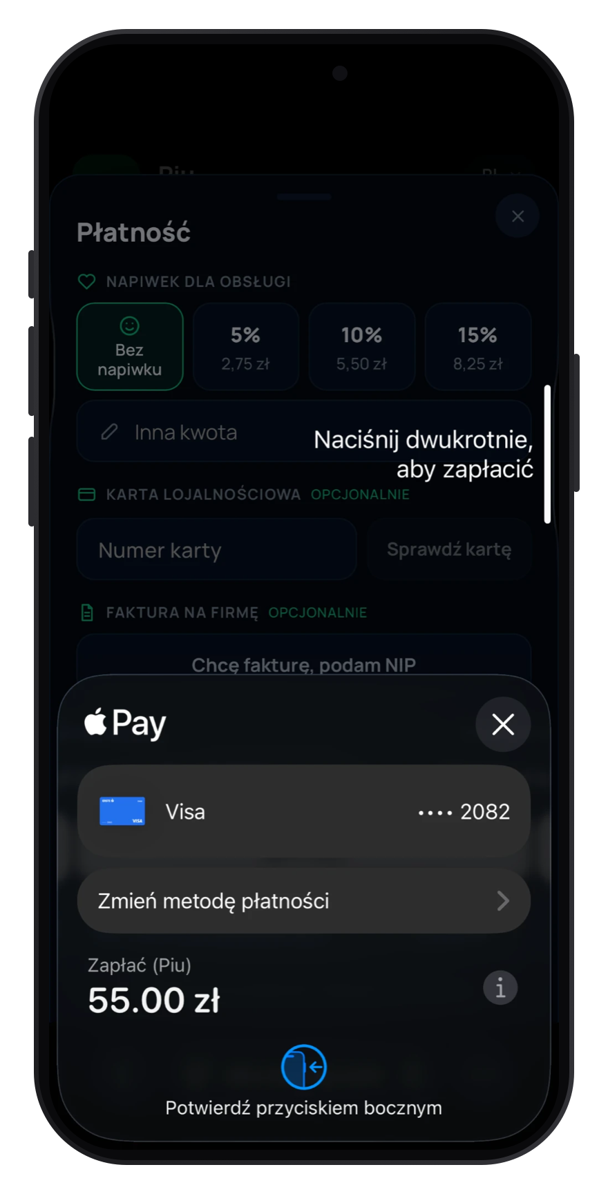 Apple Pay auf dem Smartphone des Kunden